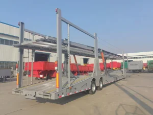 Double Deck Transport Car Vehicle 2 Axles 3 Axles 17m Auto Car Carrier Semi Trailer