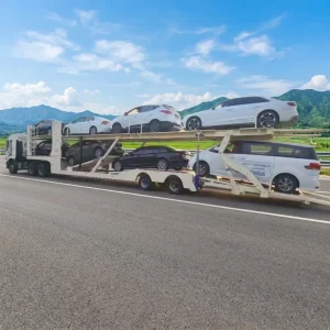 Double Layer Car Carrier Semi Trailer Hydraulic Lifting Vehicle Transport Semi Trailer for Car Delivery