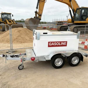 Double-Wall Carbon Steel Lockable Fuel Tank Trailer with Pump for Mobile Fueling in Construction Agriculture Farm