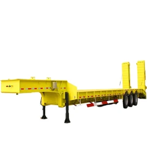Drop Deck Trailer Lowbed Trailer 100 Tons Detachable Goose Neck Low Loaders 3 Axles Low Bed Drop Deck Trailer
