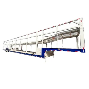 Dual Axle Car Carrier Trailer Steel and Aluminium Material Galvanized Surface Finish