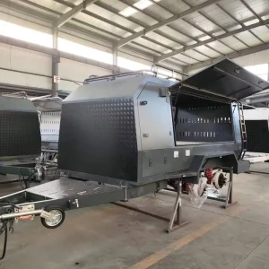 Dual Axle Utility Trailer Box Mini Lightweight Waterproof Tool Trailer Builder Large Size Tradesman Trailer Factory