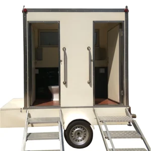 Dubai Portable Toilet Mobile Trailer White Eco Friendly Outdoor Use for Car with Sandwich Panel Construction European Design