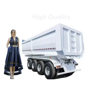 Dump Semi Trailer 3 Axle Heavy Load Tipper Trailer Mechanical Suspension Heavy Duty Axle Fuwa/BPW Axle