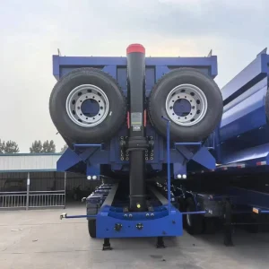 Durable 3 Axle Rear Tipper Dump Trailer 25 30 Cbm Customized U square Shape Dump Truck Trailer for Sale