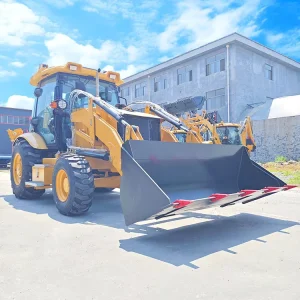 Durable Motor Land Reclamation Municipal Works Multi Valve Double Axle Articulated Shovel Tractor Backhoe Loader