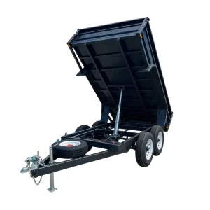 Durable Q235 Steel Double Axle Agricultural Transport Trailer Hydraulic Tipping 1500kg Load Capacity Automatic/Manual