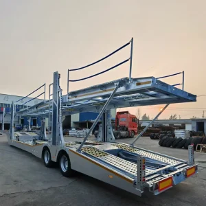 Durable Steel Car Hauler Semi Trailer New Pattern Double Deck Car Carrier Trailer