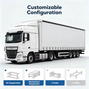 Efficient Loading 3 Side Full Open High Capacity Side Curtain Semi Trailer for Palletized Cargo Commercial Logistics Transport