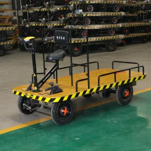 Electric Four Wheel Flatbed Truck Cargo Utility Trailer for Construction Site Workshop for Tractor Use