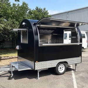 Enclosed Aluminum Food Trailer Fast Work Van Cold Drink Food Truck Commercial Blender for Candy DOT Certified