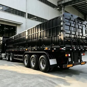 Engineering Equipment 4-Axle Fence Semi-trailer Steel Custom Transport Trailer