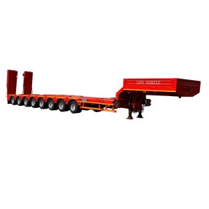 Extendable 8 Axis 17 Meters Long Low-Bed Semi-Trailer