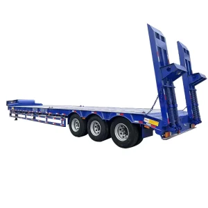 FEICHI Factory Customizable 13M Tri Axle Low Bed Semi Trailer Truck New Technology 80 Ton Cargo Transport Export to Africa
