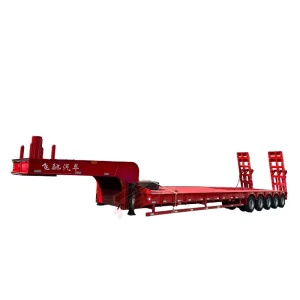 FEICHI Steel Heavy Duty 5 Lines 10 Axles 100 Ton Air Suspension Lowbed Lowboy Semi Truck Trailer