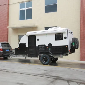 Factory 16ft Lightweight Fiberglass Modern Travel Trailer Custom OEM ODM Camping Caravan
