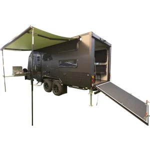 Factory 19ft Fiberglass Lightweight Modern Movable Travel Trailer Custom OEM ODM 8-Person 1.5T Payload Slide-Out