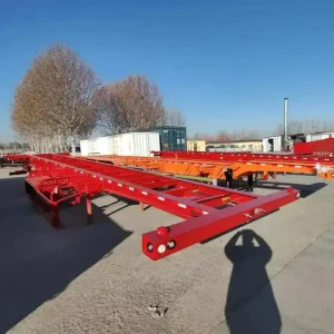 Factory 2 Axle Skeletal Semi Trailer 40ton for 40ft Container