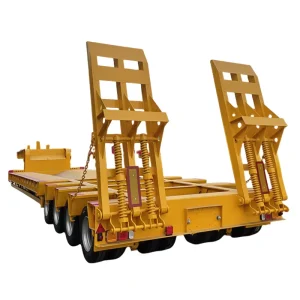 Factory 3 4 5 Axle Lowbed Truck 100 Ton Semi Trailer Trailers With Mechanical Ladder for Sale