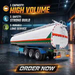 Factory 3Axle Heavy Duty Tanker Semi Trailer for Oil Transport for South America