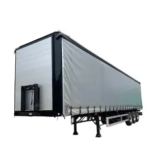 Factory 40FT Heavy Loading Capacity 3 Axle 50Ton Steel Curtain Semi Trailer Enclosed Utility Car Trailer