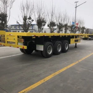 Factory Custom 20ft 40ft 3-Axle Flatbed Semi Trailer Special Transport Steel Box Truck Trailers with 12r22.5 Tyre