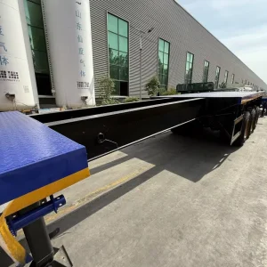 Factory Custom Extendable 9m 20m Flatbed Axle Trailer 60T Load Capacity Steel Semi Trailer Cargo Transport Container