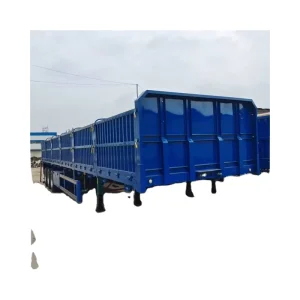 Factory Customization 3 Axles Ordinary Truck Trailers 40t Bulk Cargo Semi Trailer With Side Wall