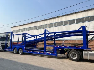 Factory Customized 2/3 Axles 6/8/10 Cars Double Deck Hydraulic Lifting Car Carrier Trailer