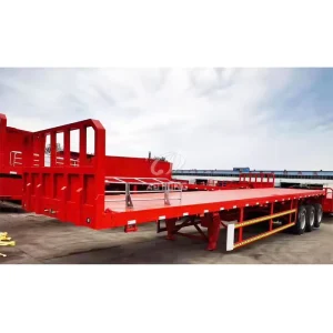 Factory Customized Steel Utility Trailer Heavy Duty Multi Functional Practical Flatbed Semi Trailer 50000KG Payload