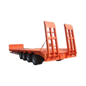 Factory Direct 16m Four Axles Hydraulic Detachable Gooseneck 40t Lowboy Lowbed Semi Trailer Truck