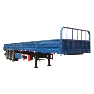 Factory Direct 40ft 3 Axles Flatbed Semi Trailer Side Wall Flatbed Trailer for Efficient Cargo Utility Transportation