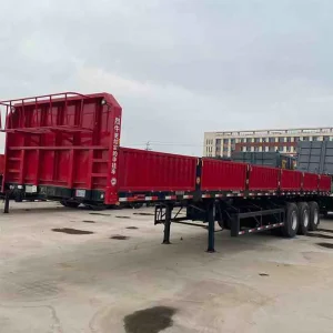 Factory Direct 40ft 3 Axles Steel Side Wall Flatbed Semi Trailer for Heavy Equipment and Efficient Cargo Utility Transportation