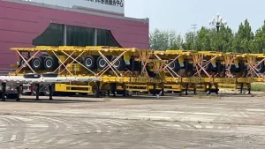 Factory Direct 40ft 45ft Steel Transport Trailer Flatbed Semi Truck Commercial Truck Trailers with Probetractor Factors