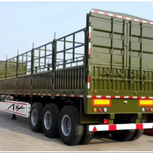 Factory Direct 50 Tons Cargo Transport Semi Truck Trailer Stake Fence Truck Semi Trailer