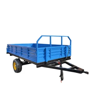 Factory Direct Agricultural Trailer 3.5 Ton 5 Ton Single Axle 2 Wheel Farm Tractor Trailer
