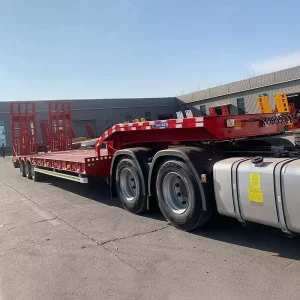 Factory Direct Heavy Duty 2/3/4 Axles Semi Trailer 50 Ton 15m Low Bed Utility Trailer Flatbed Low Trailer