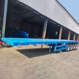 Factory Direct Heavy Duty 4 Axle 80Ton Flatbed Semi Trailer for General Bulk Cargo Transportation