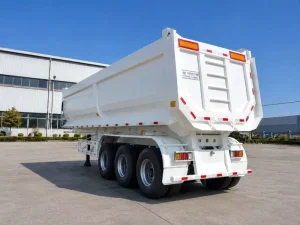 Factory Direct Heavy Duty Steel U-Shape 3/4 Axles End Semi Tipping Dump Semi Trailer for Sale at Competitive Prices