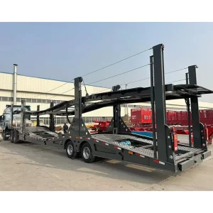 Factory Direct Lightweight Steel Semi Trailer with CE Certified Middle Axle 30000kg Payload for Africa Intercity Auto Delivery