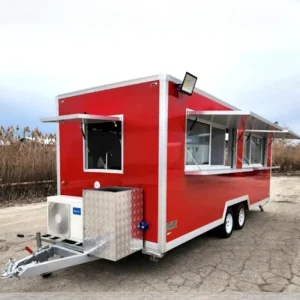 Factory Direct New Durable Fiberglass Towable Food Truck Fully Equipped Fast Food Coffee Bar Drinks Mobile Food Trailer