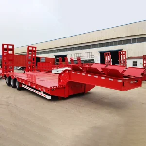 Factory Direct RGN Lowbed Trailer Removable Gooseneck 1Year Warranty Sea Shipment to Ghana Nigeria