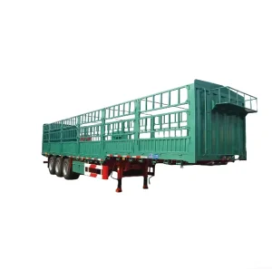 Factory Direct Sale 2 Axles 3 Axles Stake Cargo Semi Trailer Fence Semi Truck Trailer