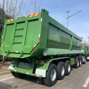 Factory Direct Sale 3 Axle 4 Axle 40 Cubic Meters Tipper Trailer Hydraulic Heavy Duty Side Dump Tipping Trailer