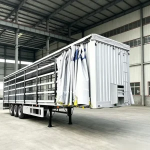 Factory Direct Sale 3 Axle 40T Steel Transport Trailer Air Suspension Side Curtain Trailer