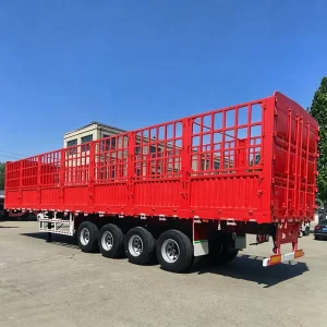 Factory Direct Sale 3 Axles Carrying 20 Tons 40 Tons Super Link Trailer Fence Stake Semi Truck Trailer