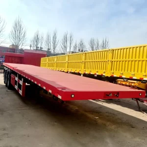 Factory Direct Sale 4 Axles Heavy Duty Steel Flatbed Semi Trailer 20FT 40FT 60ft Container Truck Trailers