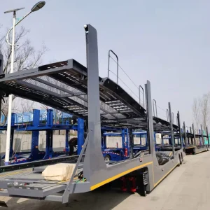 Factory Direct Sale Double Decker Hydraulic Car Transport Semi Trailer Two Axles 7 Car Carrier Trailer
