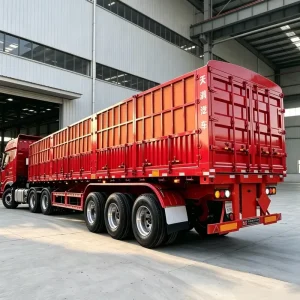 Factory Direct Sale Engineering Equipment 12R22.5 4-Axle Fence Trailer Customized Transport Trailers