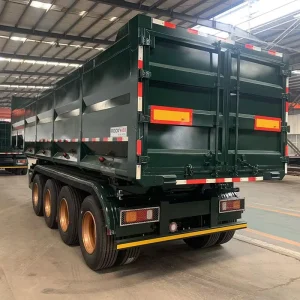 Factory Direct Sale Heavy Duty Steel 80 Ton 4 Axles U Shape Dump Truck Trailers 45cbm Tipper Semi Trailer for Sale